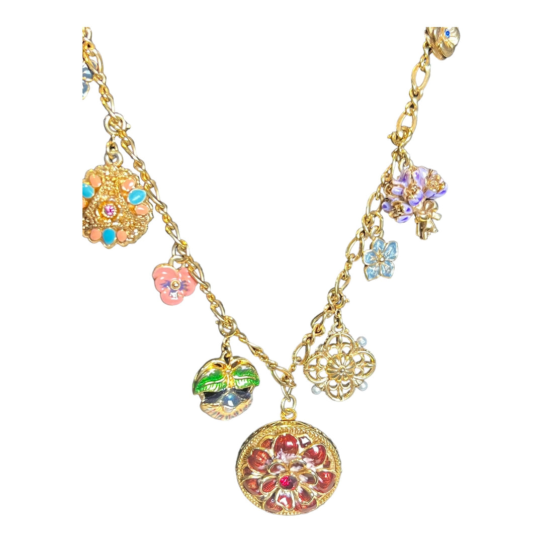 Joan Rivers "The Language of Flowers" Charm Necklace