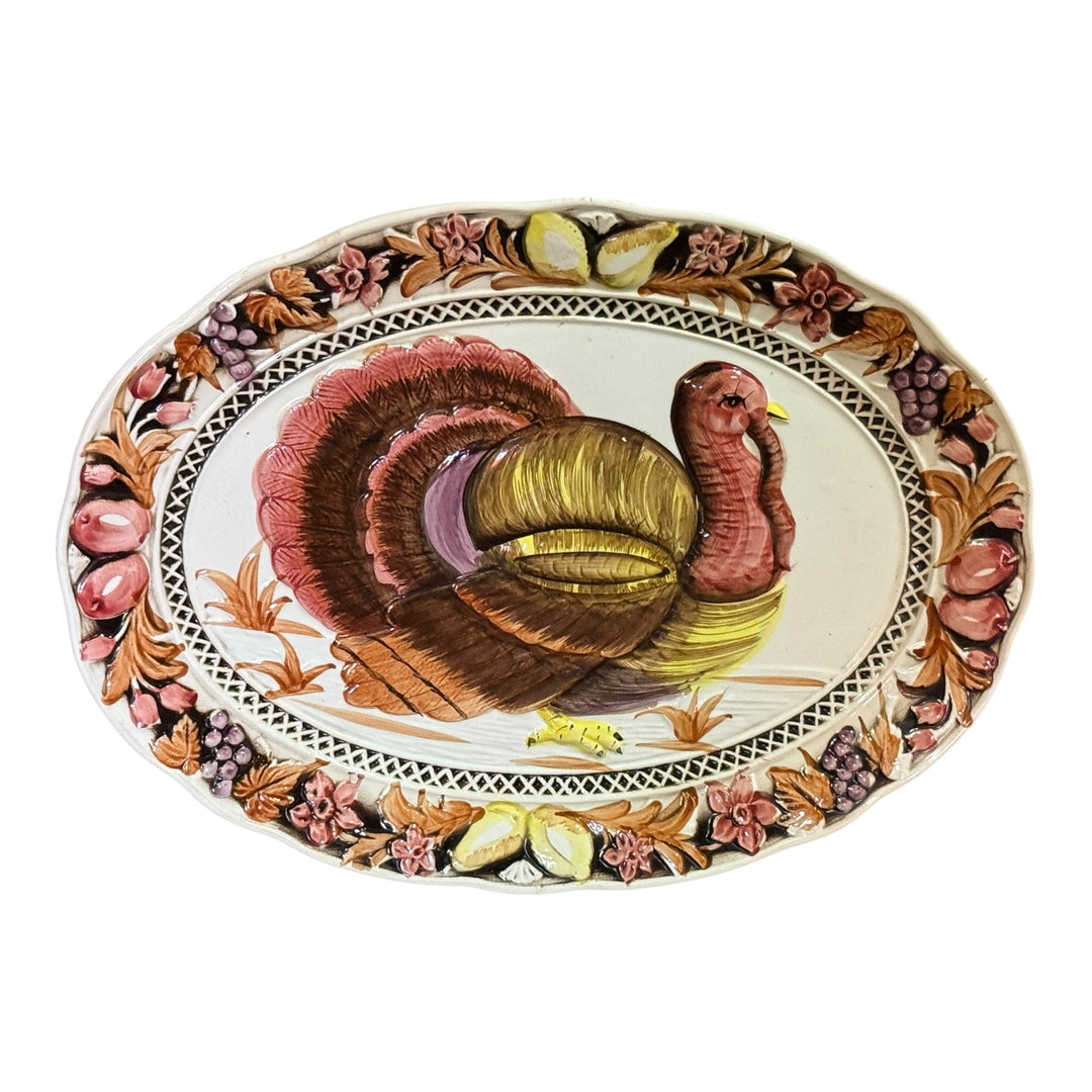 Vintage Turkey Platter Ceramic Japan