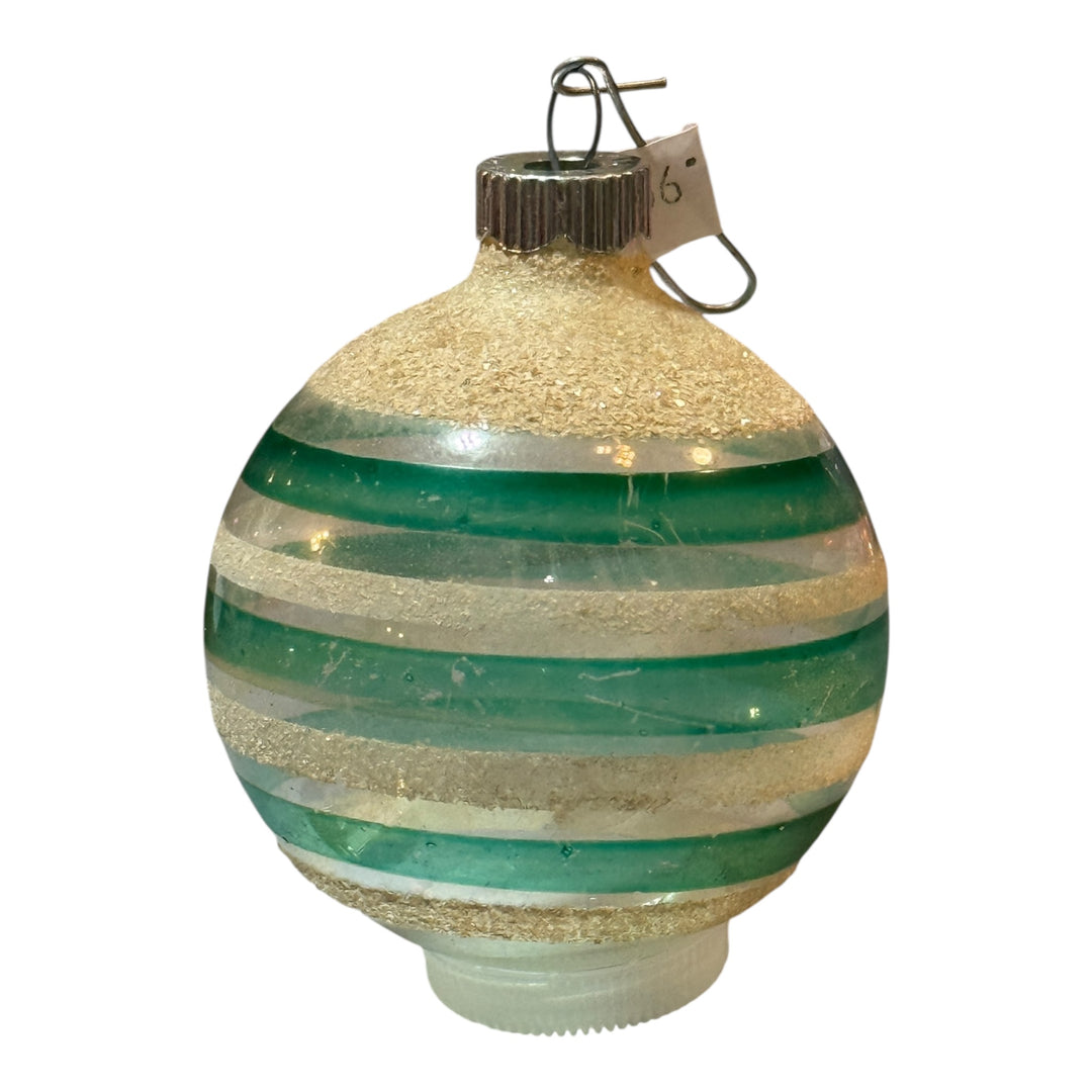 Shiny Brite - Striped Green / White