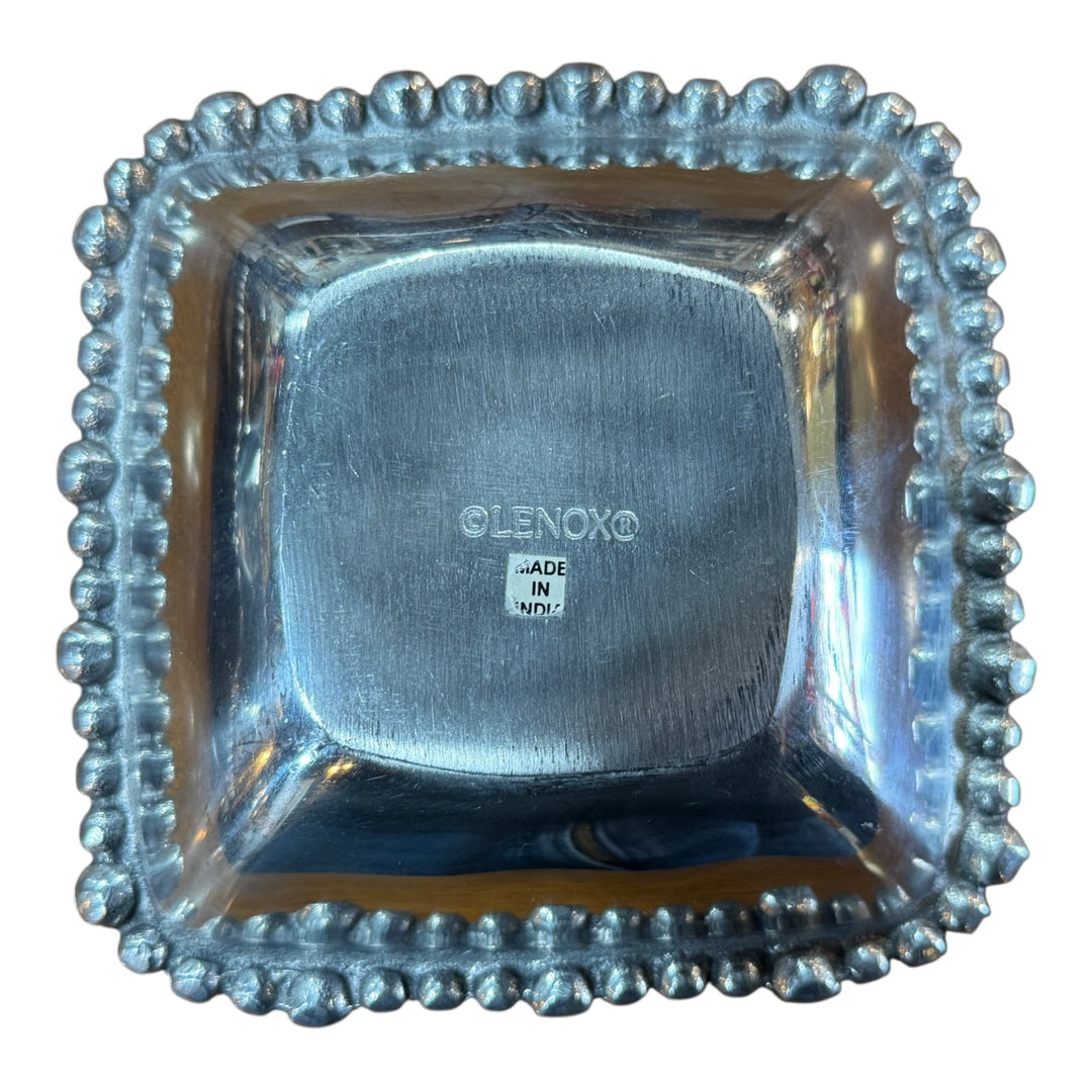 Lenox Organics Beaded Aluminum Small Serving Bowl