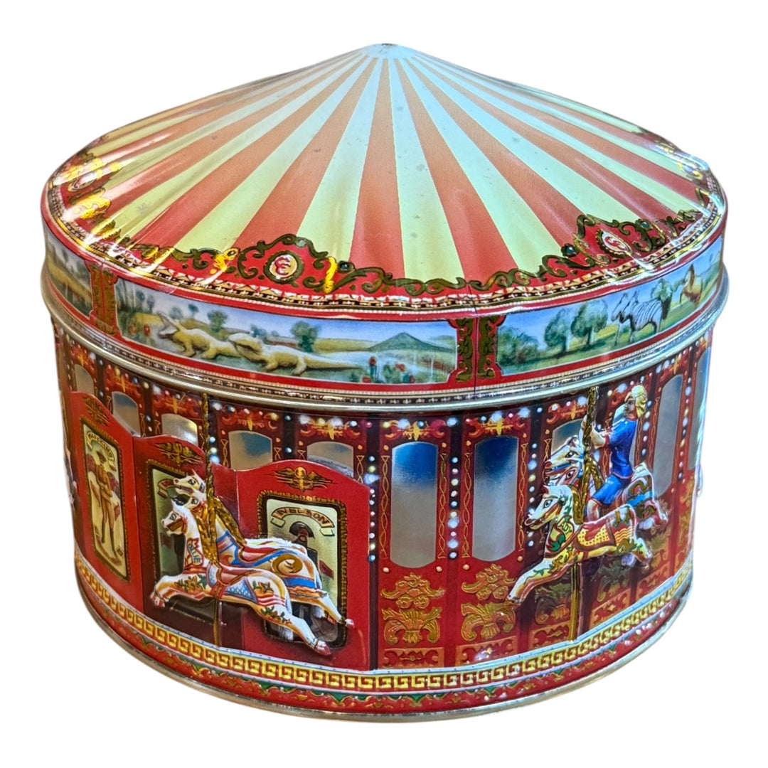 Metal Churchills of London Carousel Cream Toffee Tin
