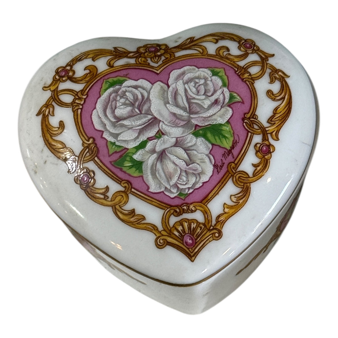 Porcelain 1990 Heritage House Limited Music Box Gail Magram Love is a Many Splendored Thing