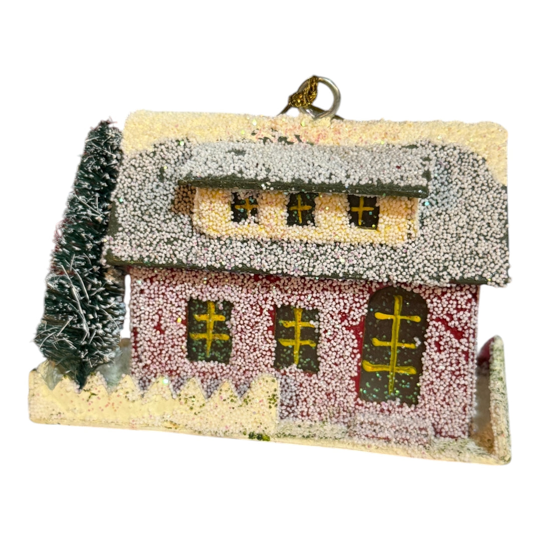 Christmas Paper House Ornament - Red House