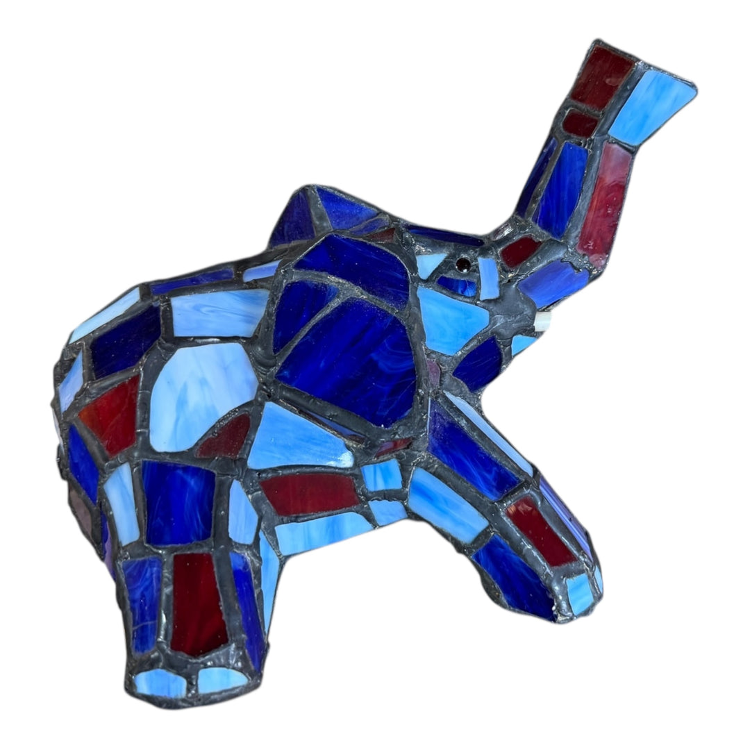 Stain Glass Elephant Lamp