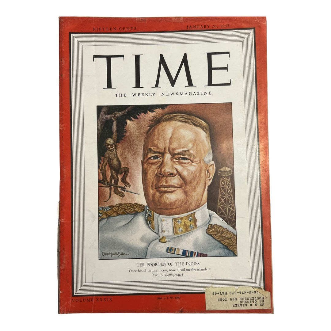 Time Magazine - January 26, 1942 Ter Poorten of the Indies