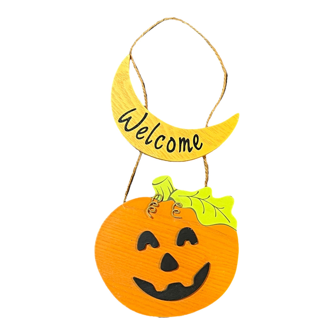 Wooden Welcome Pumpkin