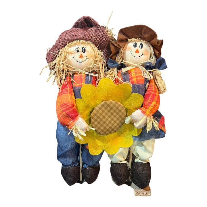 Sunflower Cloth Scarecrows