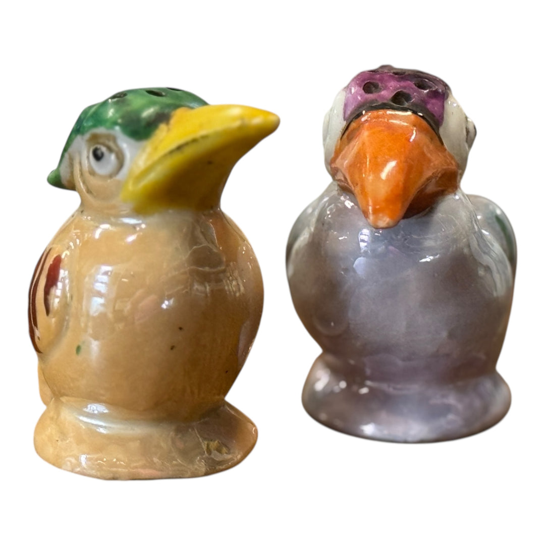 Salt and Pepper Shakers - Lusterware Birds