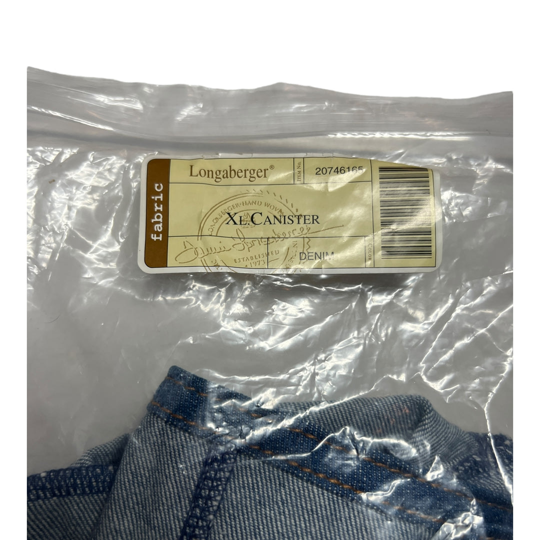 Longaberger Denim Liner Extra Large Canister Basket