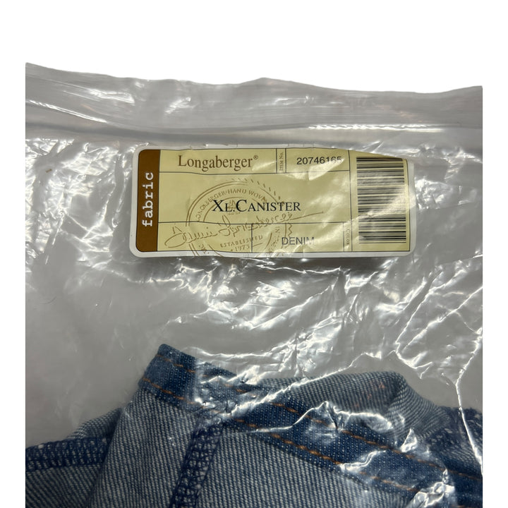 Longaberger Denim Liner Extra Large Canister Basket