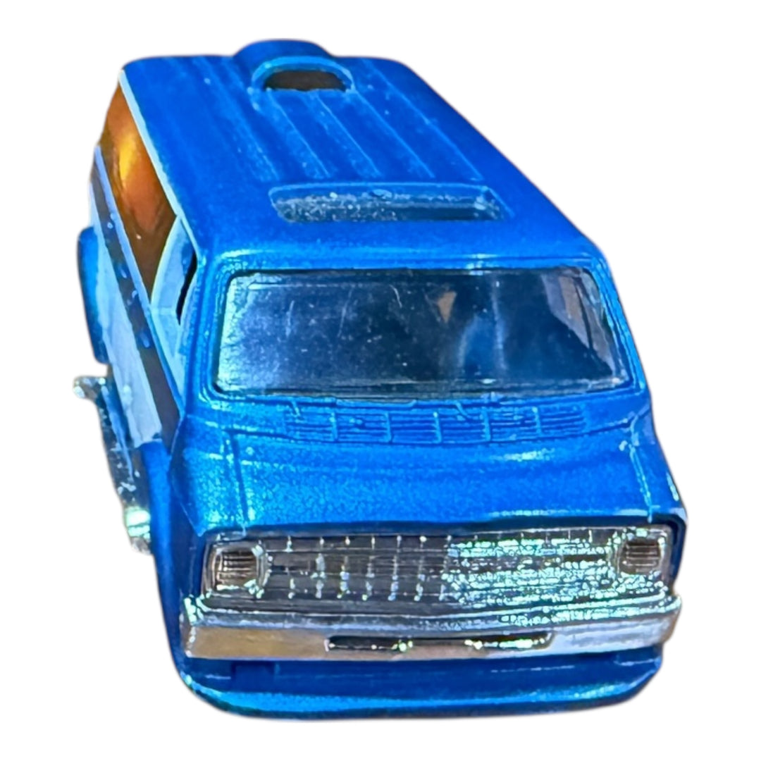 1976 Tyco HP2 Blue Van-tastic #8539 Curve Hugger HO Slot Car