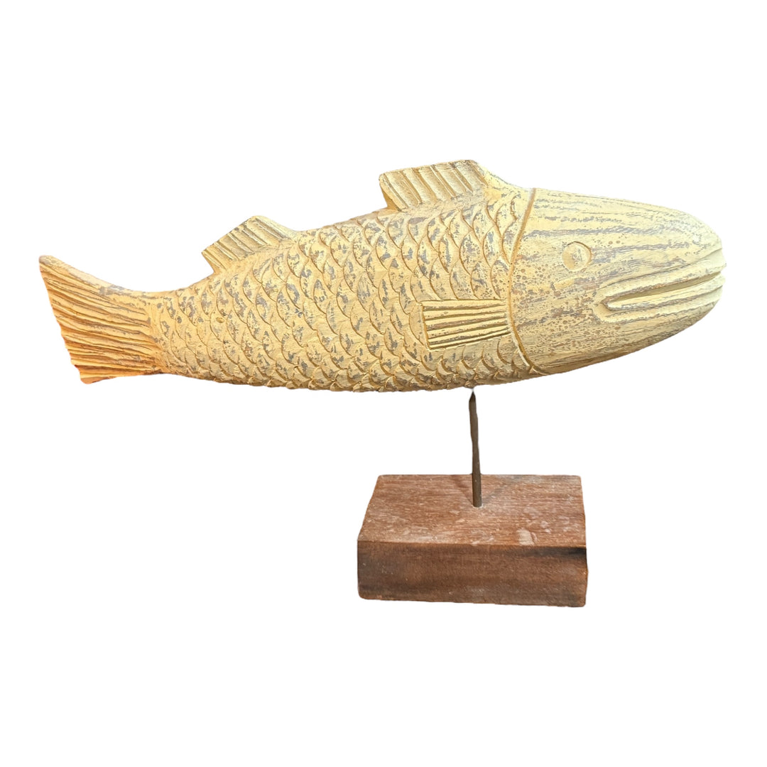 Wooden Tabletop Mounted Fish