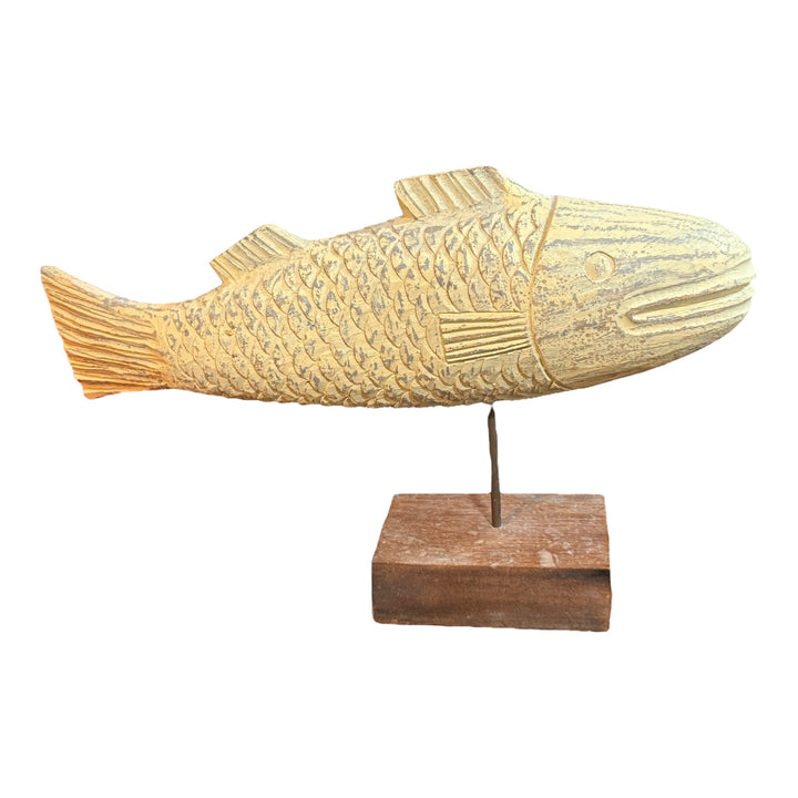 Wooden Tabletop Mounted Fish