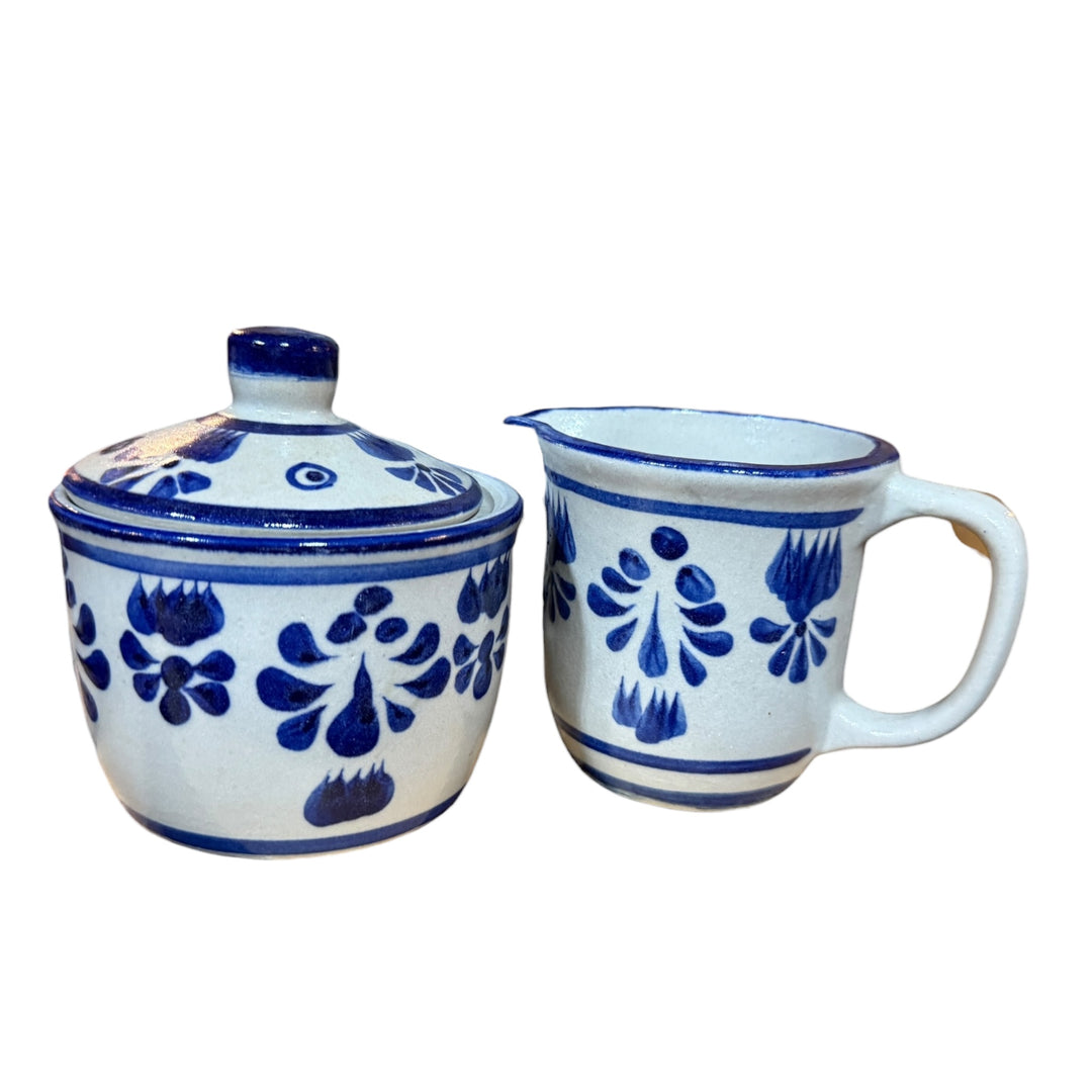 Pottery - Ceramic Creamer & Sugar (Made in Mexico)