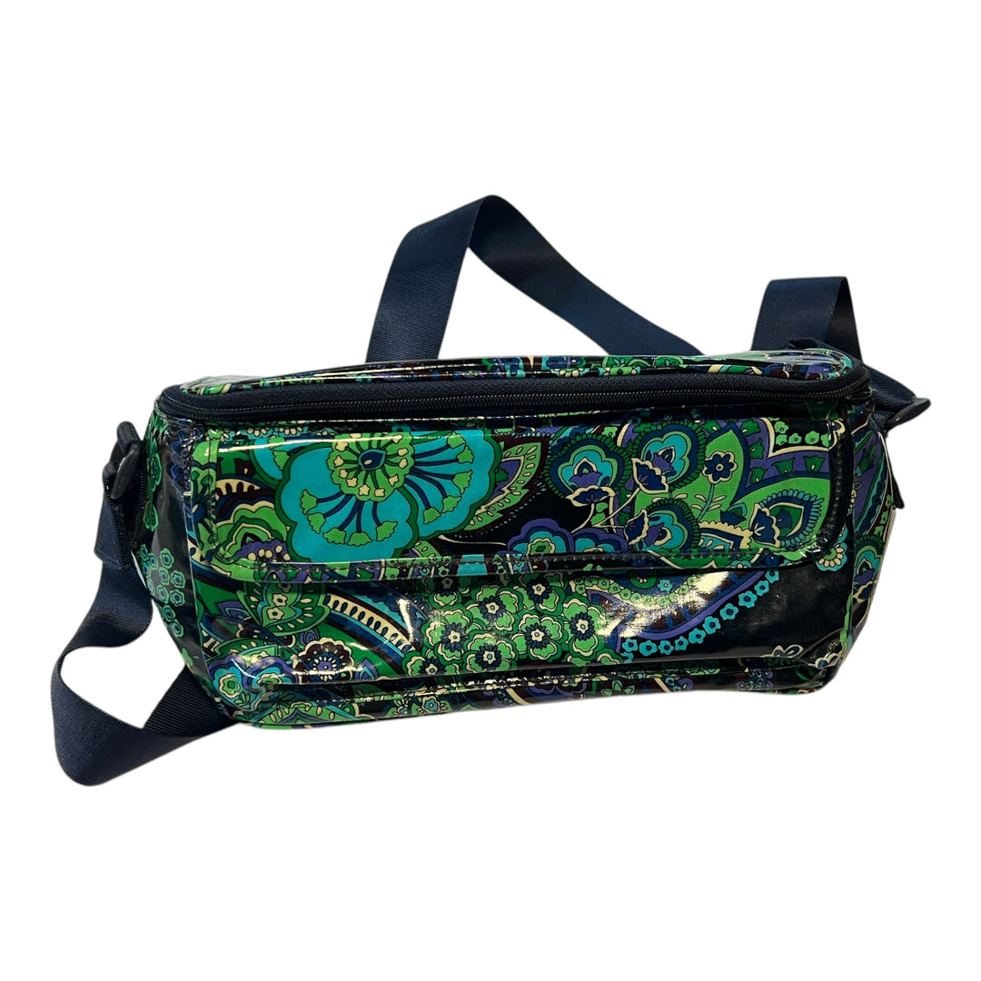 Vera Bradley  Blue Rhapsody Green Vinyl Lunch Tote