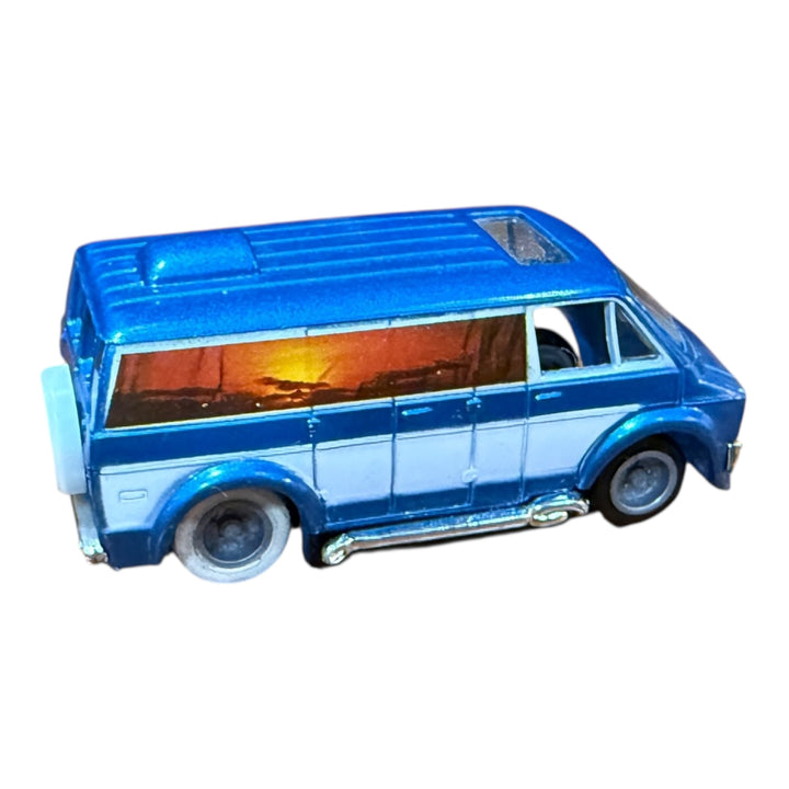 1976 Tyco HP2 Blue Van-tastic #8539 Curve Hugger HO Slot Car