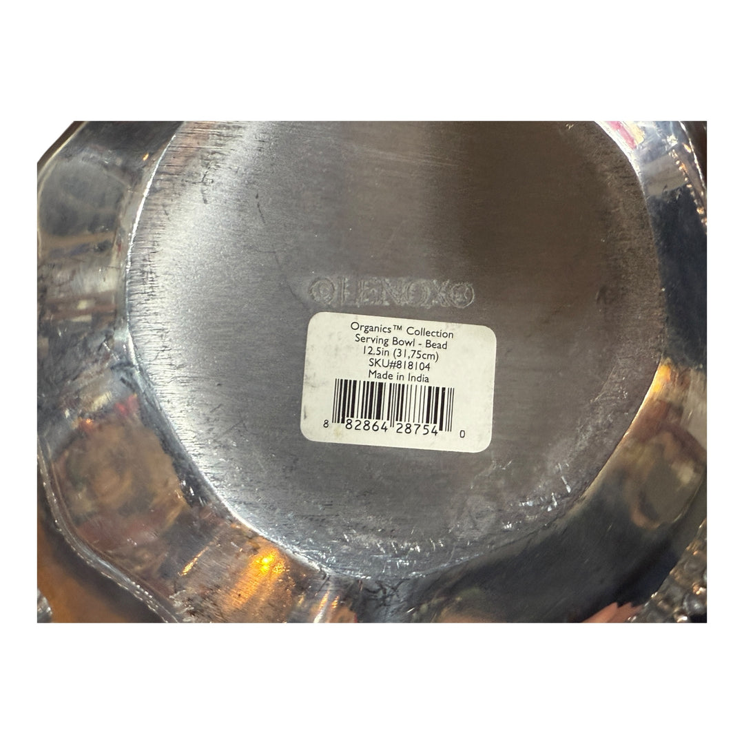Lenox Organics Beaded Aluminum Large Serving Bowl