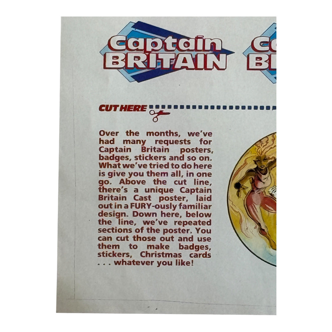 Original Alan David Captain Britain Poster