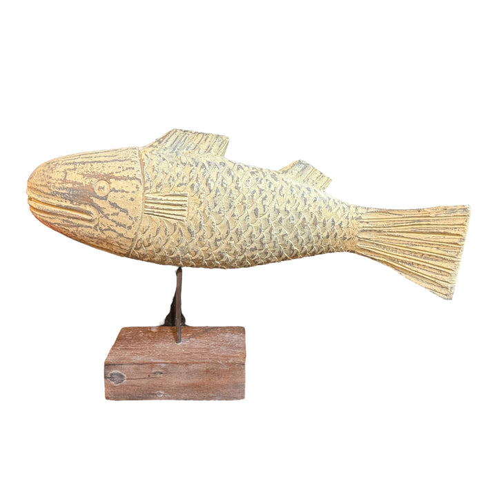 Wooden Tabletop Mounted Fish
