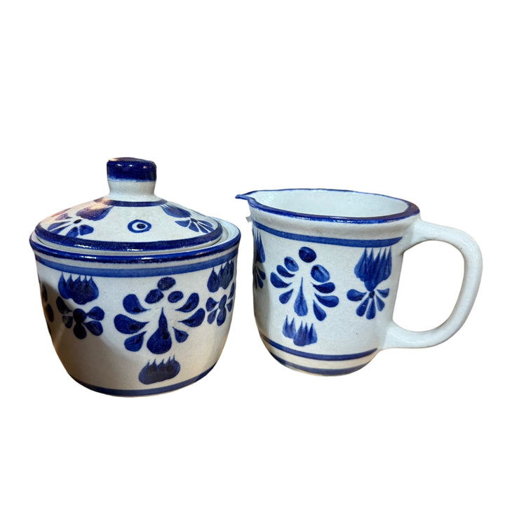 Pottery - Ceramic Creamer & Sugar (Made in Mexico)