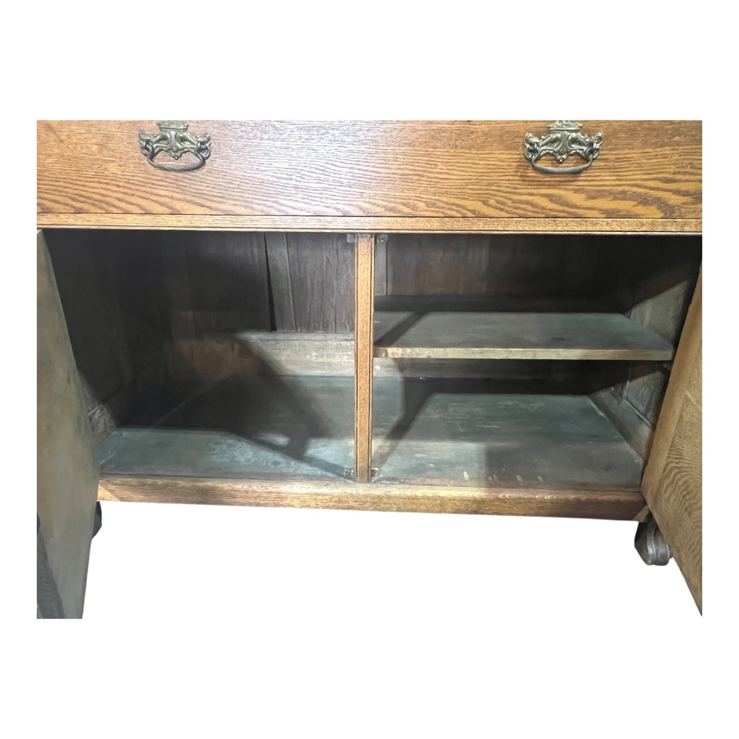 Antique Sideboard Cabinet with Mirror  PICKUP ONLY