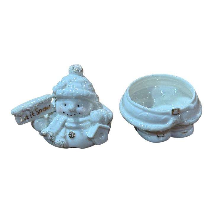 Lenox Covered Trinket Box Snowman Christmas Holiday