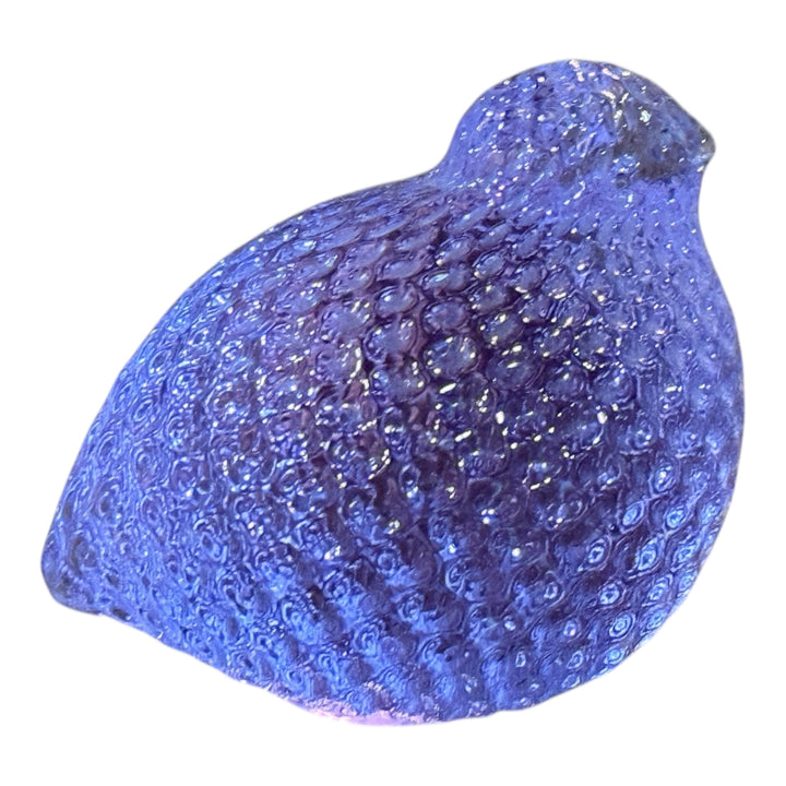 Vintage Purple Glass Quail Bird Figurine Paper Weight