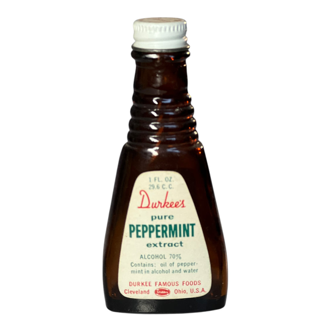 Vintage Durkee's Pure Peppermint Extract Bottle