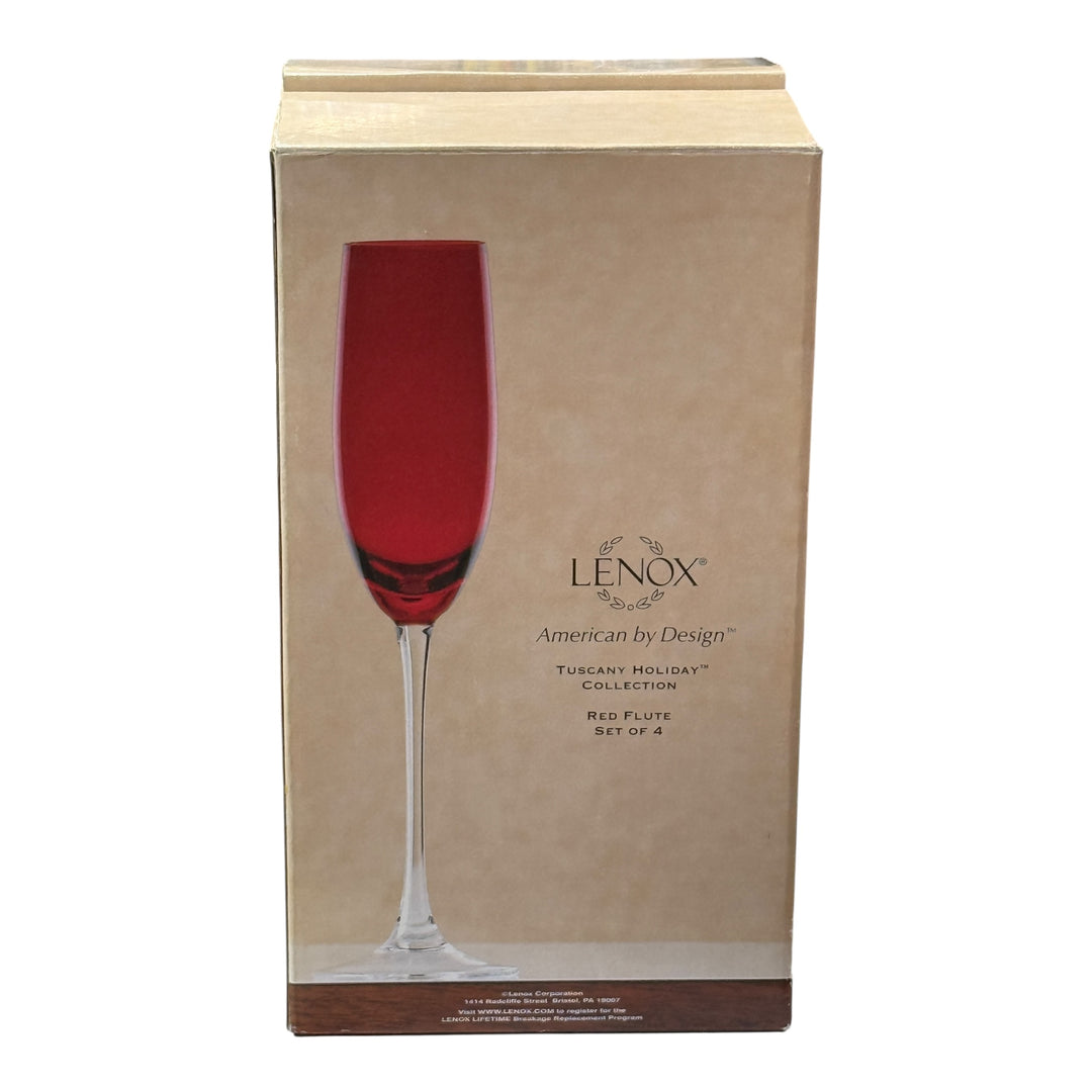 Lenox Tuscany Harvest Collection Flute Champagne Red NIB