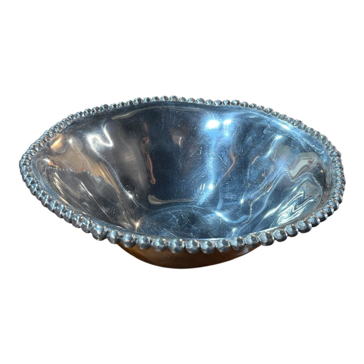 Lenox Organics Beaded Aluminum Large Serving Bowl