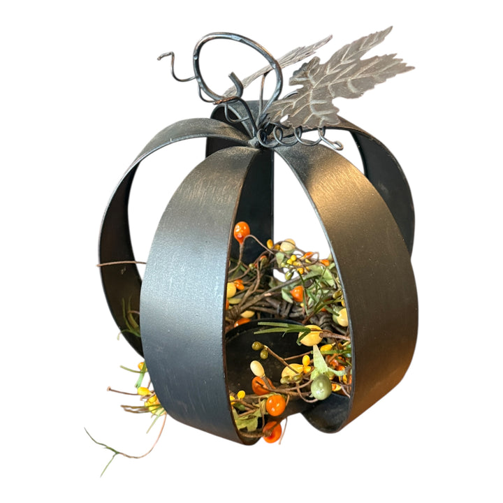 Metal Pumpkin Candle Holder