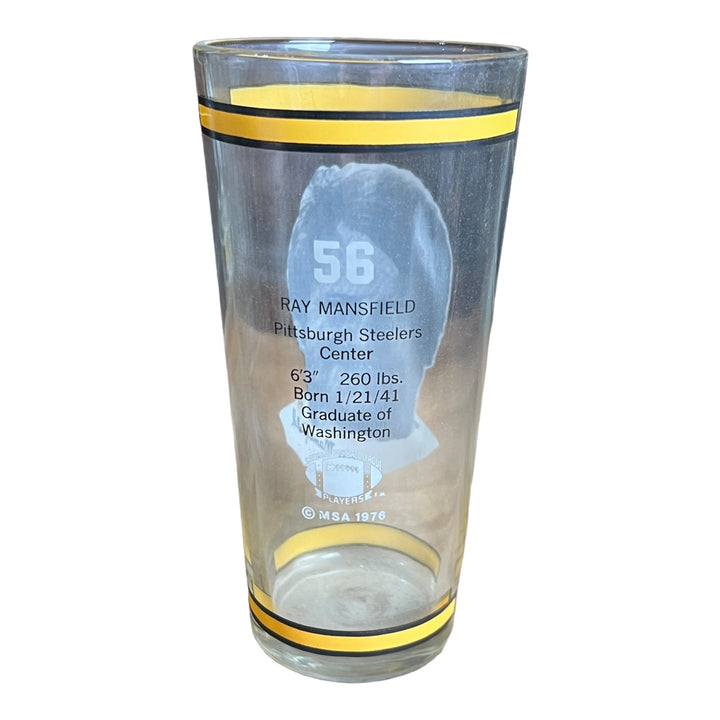 Arby's Drinking Glass Ray Mansfield - Pittsburgh Steelers