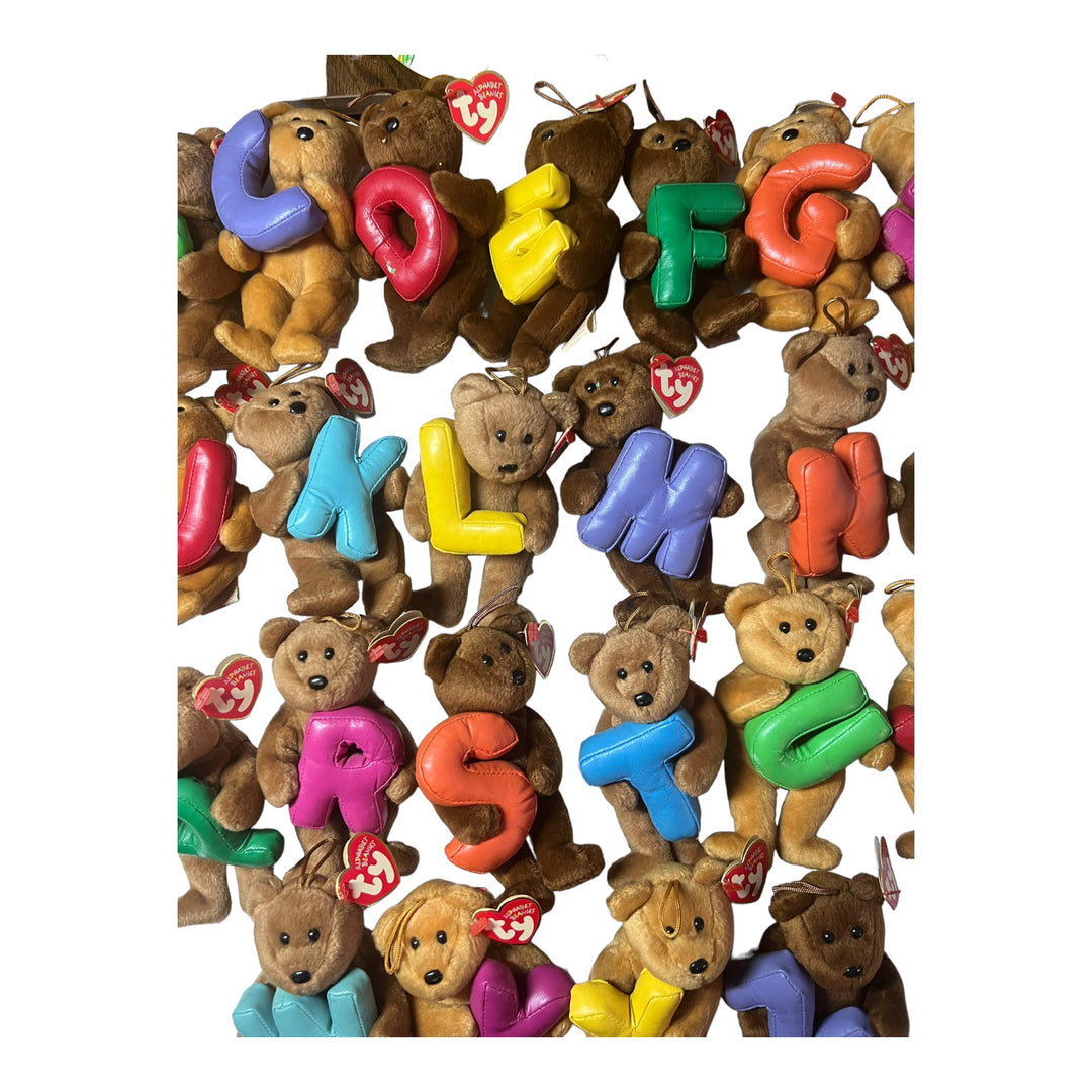 Ty Alphabet Beanies: Complete Set of 26 "A to Z" 5 Inch Teddybears