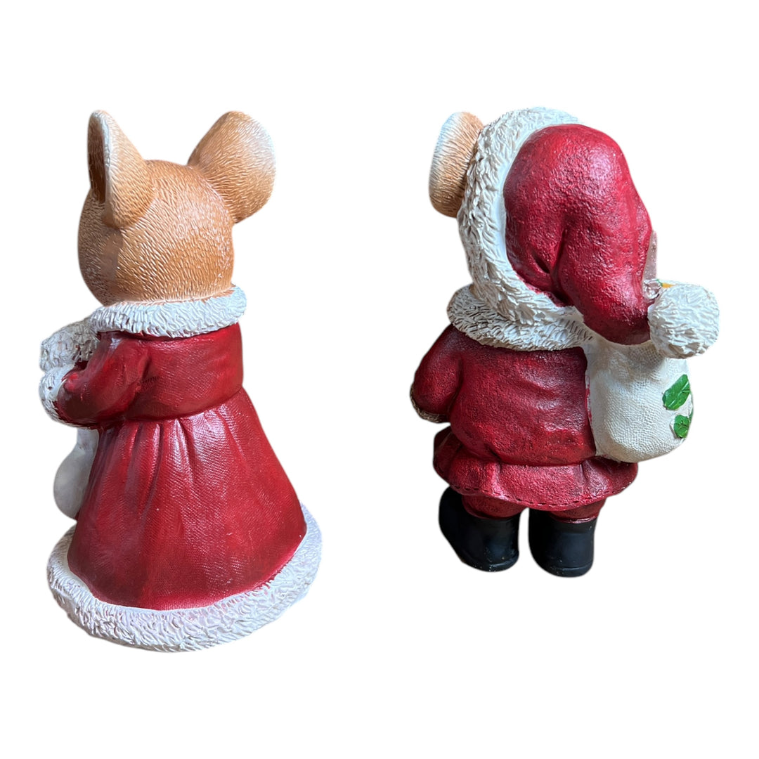 Resin Christmas Mouse Set