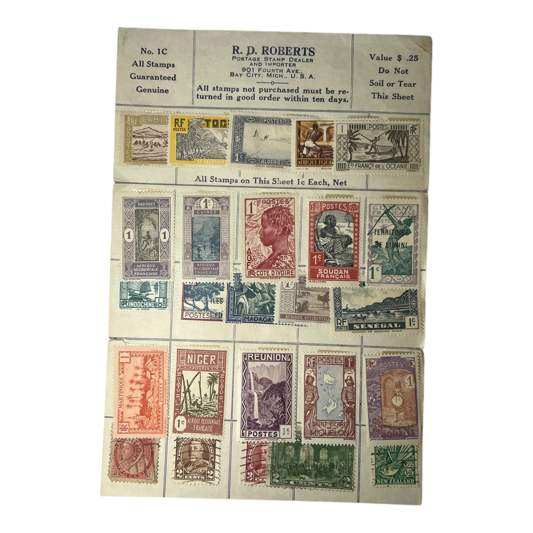 Stamps - R.D. Roberts Page No. 1C
