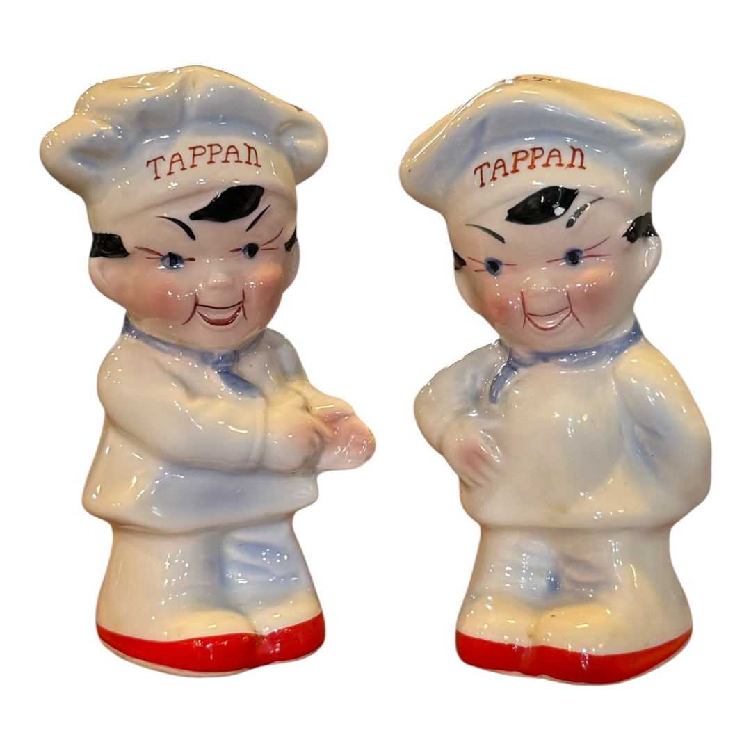 Ceramic Tappan Chefs Boys Salt & Pepper Shaker Japan From 1950’s