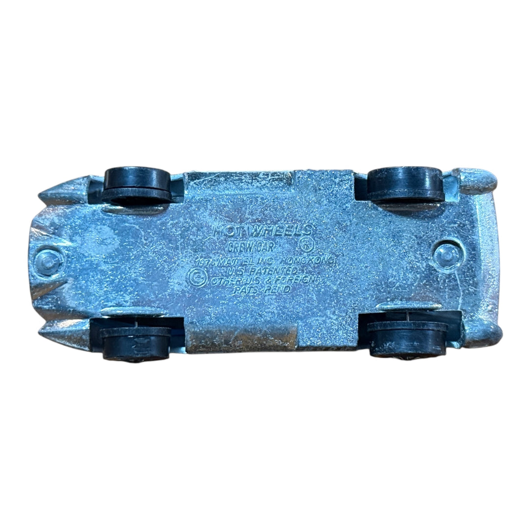 Hot Wheels Redline Crew Car White 1970 Made In Hong Kong W/Button