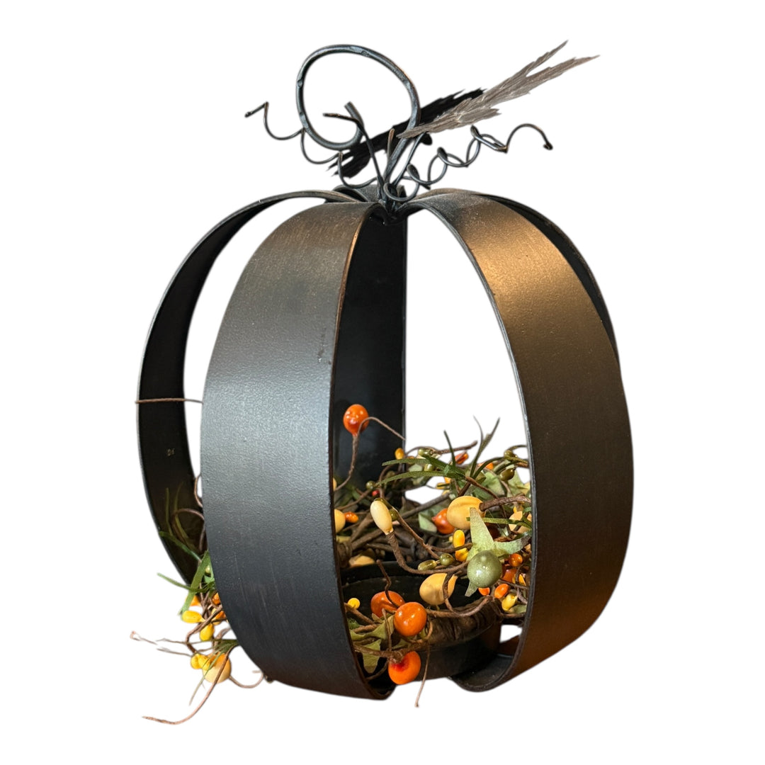 Metal Pumpkin Candle Holder