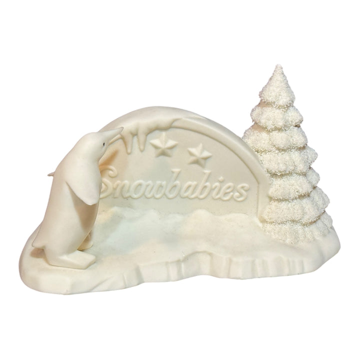 Dept 56 Snowbabies - "Logo Sign"