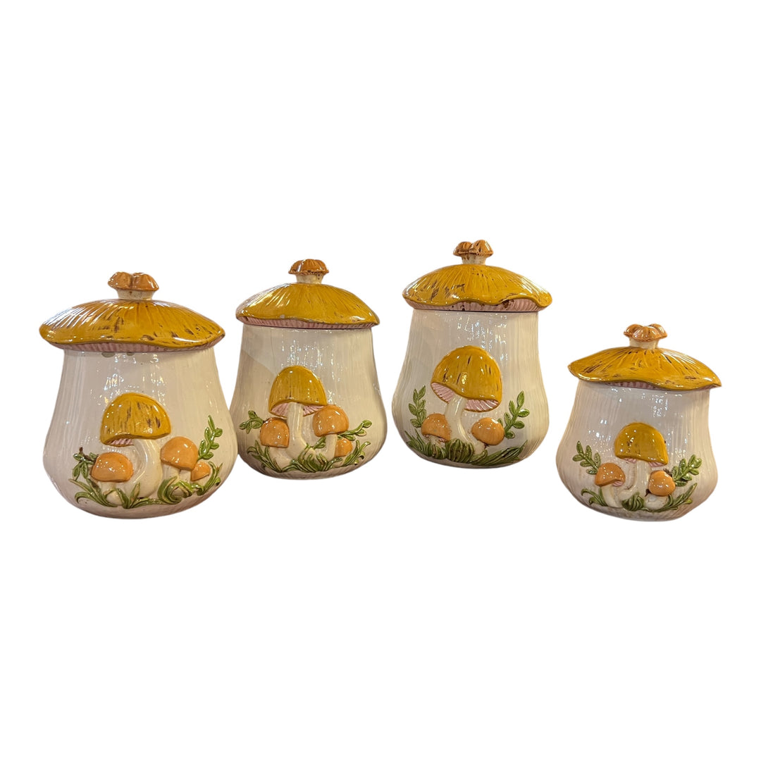 Vintage Mushroom Canister Set