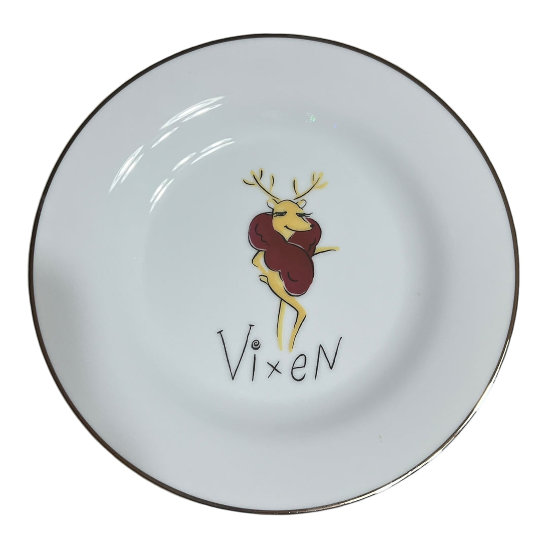 Pottery Barn Reindeer Salad Plate - Vixen