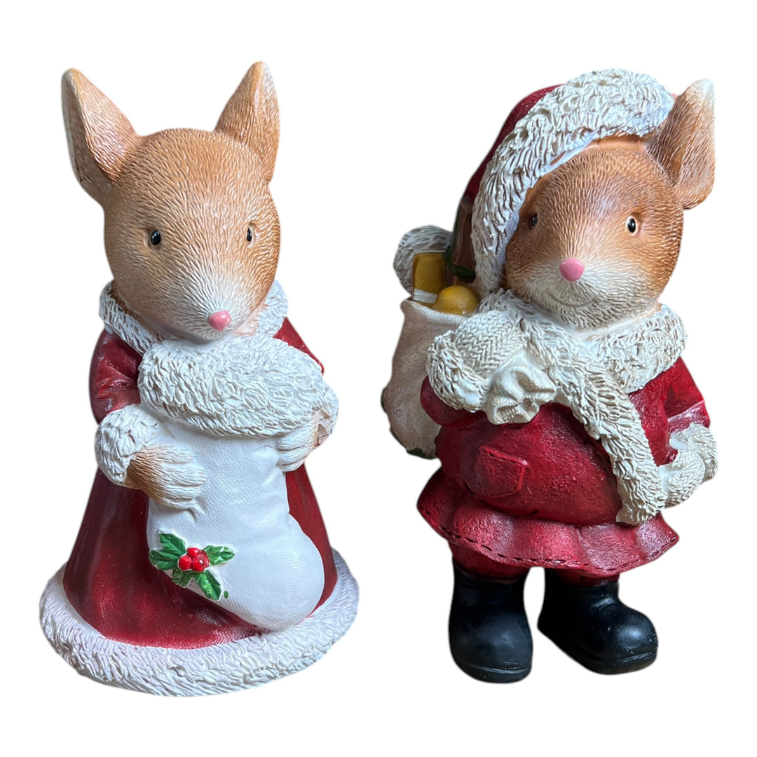 Resin Christmas Mouse Set