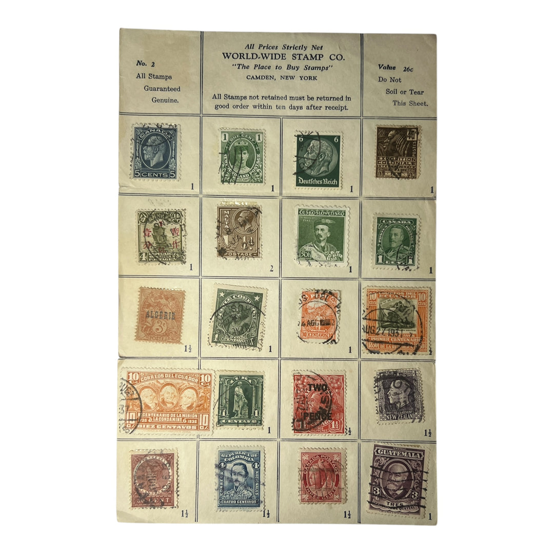 Stamps - World Wide Stamp Co. Page No 2