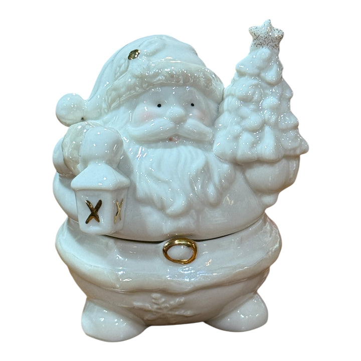 Lenox Covered Trinket Box Santa Christmas Holiday