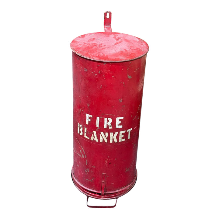 Vintage Fire Blanket Canister Container  PICKUP ONLY