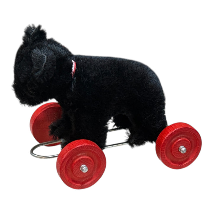 Hermann Original Red Wheel Pull Teddy Bear Exclusively Made For P & E Rubin