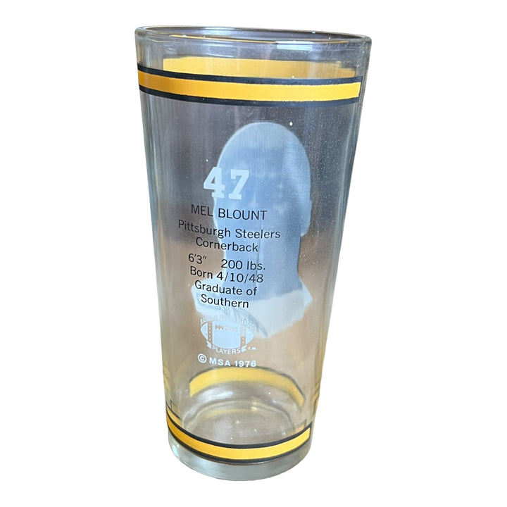 Arby's Drinking Glass Mel Blount - Pittsburgh Steelers