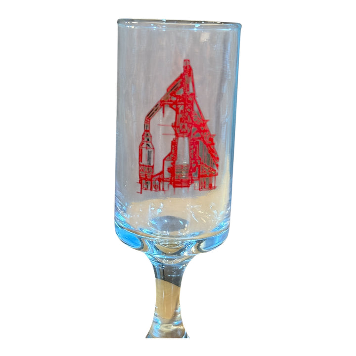 Vintage Steel Making Motive Wine Glass