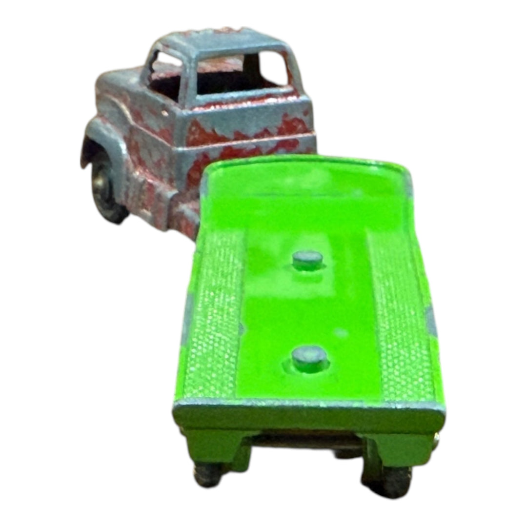 Tootsie Toy Red Semi Truck Semi-Truck with Green Trailer 1969