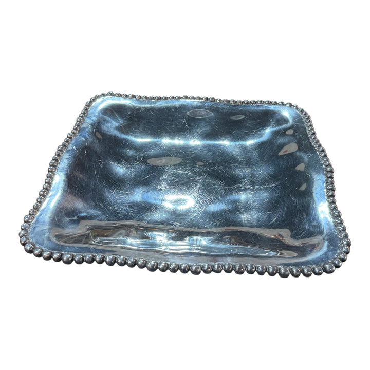 Lenox Organics Beaded Aluminum Large Serving Tray